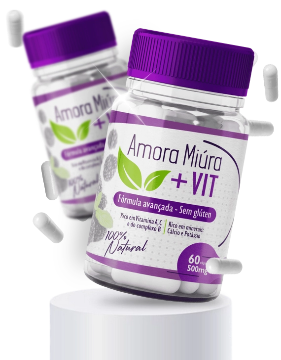 Amora Miúra + Vit suplemento natural 100% para menopausa TPM e equilíbrio hormonal
